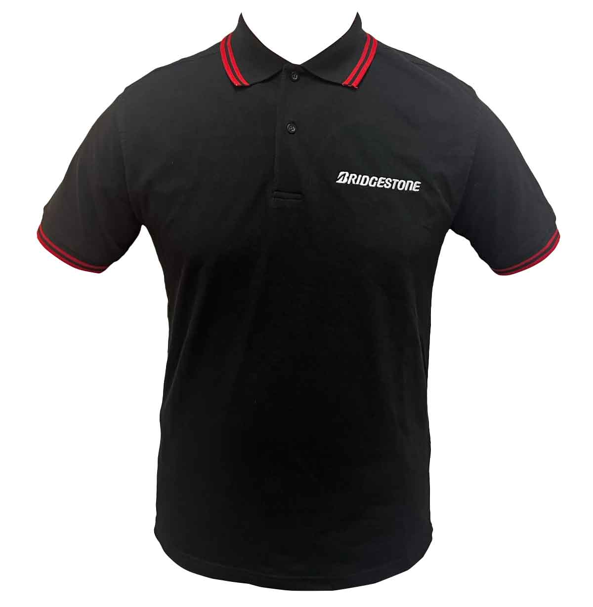 Polo Shirt with red stripe collar