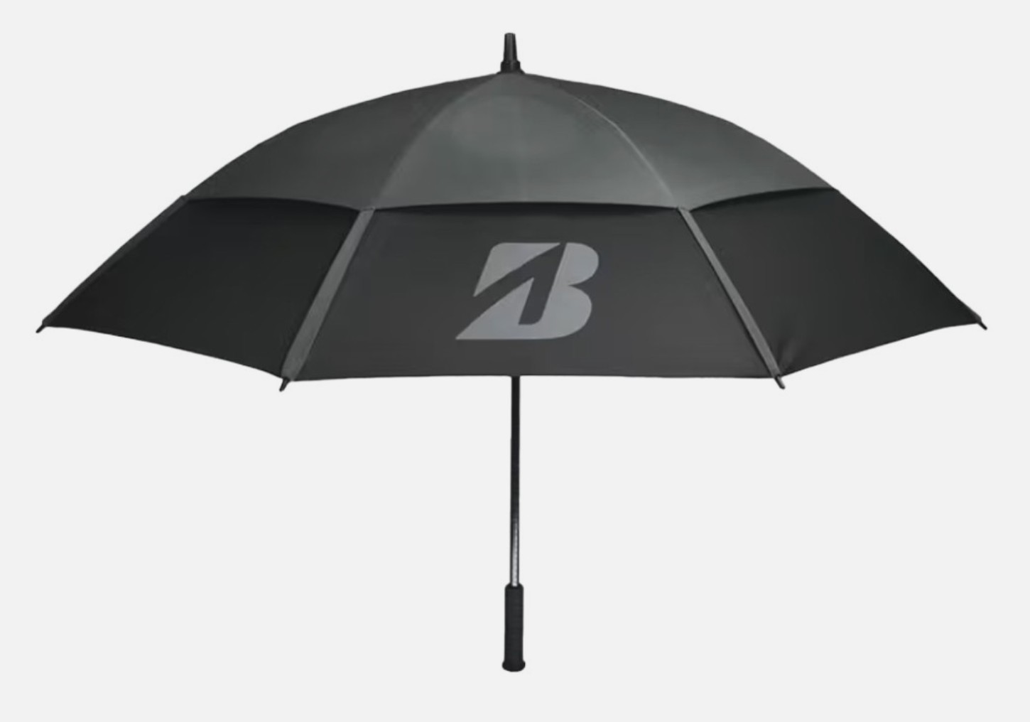 Bridgestone 62" Tour Gray/Black Dual Canopy Golf Umbrella